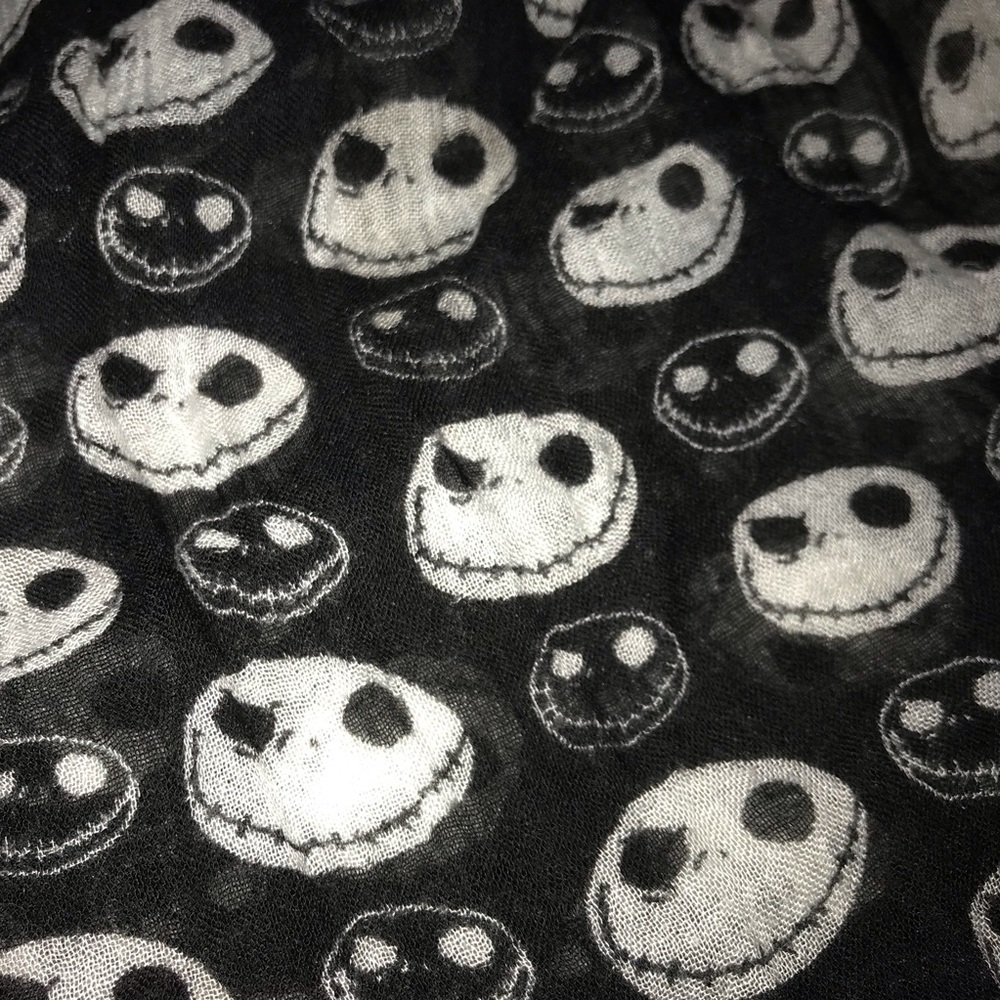 Disney Parks Jack skeleton 100% Rayon scarf